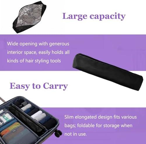 Heat Resistant Hair Tools Travel Bag Water-Repellent Hot Tool Organizer Bag - Image 5
