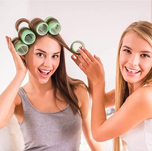 Jumbo Hair Rollers, 36 Packs Large Rollers For Hair, Self Grip Salon Hairdressing Curlers, Hair Curlers Sets, DIY Curly Hairstyle, Colors May Vary, (12xJumbo+12xLarge+12xSmall) - Image 4