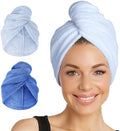 Turbie Twist Microfiber Hair Towel, Dazzling Blue & Windsurfer (2 Pack) by TurbieTwist
