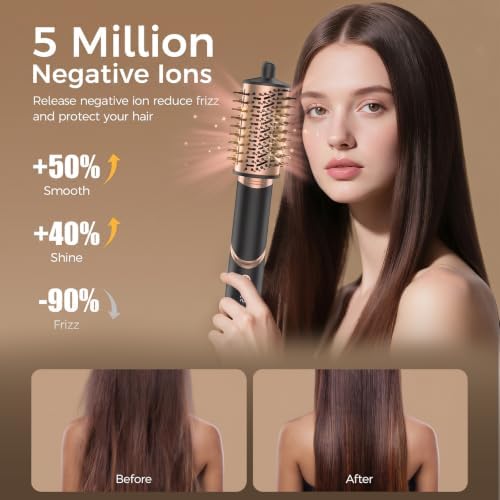 8-in-1 Hot Air Styler & Blow Dryer Brush, Ionic Auto-Wrap Curler for Volume - Image 4