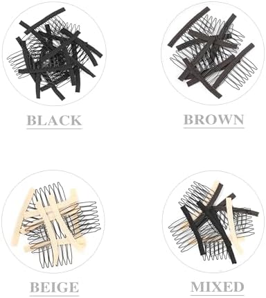 30 Pcs Wig Clips Wig Combs to Secure Wig 7-Teeth Wig Combs for Making Wig Caps (30 pcs, Black) - Image 4