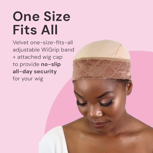MILANO COLLECTION Ultimate Comfort GripCap, All-In-One Under Wig Cap for Women, Comfort Anti Slip Wig Band With Adjustable Closure, Nude, 1 Pack - Image 2