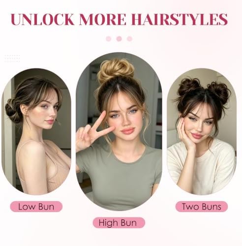 Messy Bun Hair Pieces Human Hair, Straight #01 Jet Black - Image 6