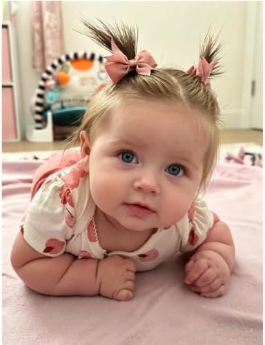 ALinmo Hair Clips for Girls - 80PCS Fully Lined Tiny Alligator Bows in Pairs for Infants and Toddlers - Image 7