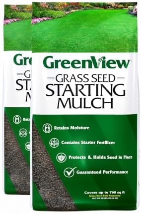 GreenView Grass Seed Starting Mulch, Grass Seed Cover, 38 lb. Bag (Pack of 2) by GreenView