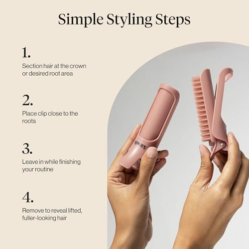 Kitsch Volumizing Hair Clips For Styling for Women - 2pc Terracotta - Image 6