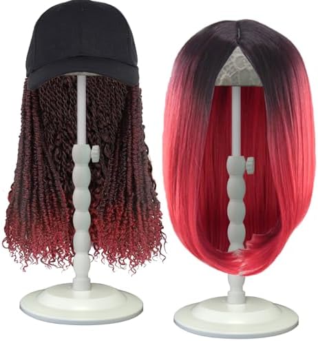 Wig Stand,1pc Adjustable 12"-19" White Non-Slip Wig Head Holder With Lace - Image 4