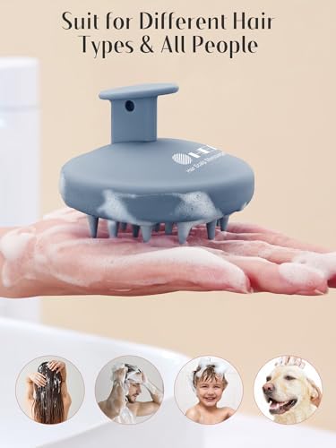 HEETA Silicone Scalp Massager Hair Scrubber Shampoo Brush for Hair Growth - Image 7