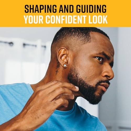 The Cut Buddy PLUS Beard Shaping Tool, Clear Template with Built-in Comb and Bonus Pencil, Ideal for Hairline, Beard, and Mustache Trimming - Image 2