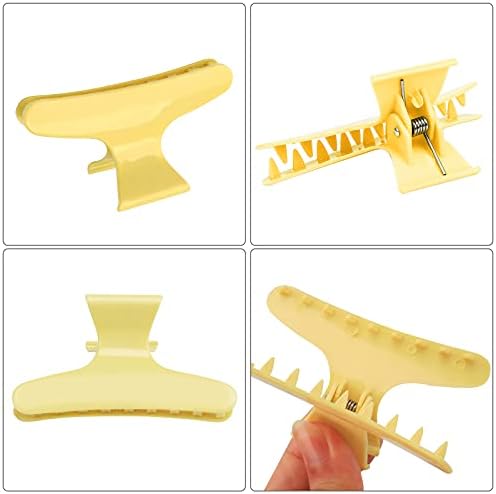 Ondder 12 Pack Butterfly Hair Clamps Clips Hair Claw Clips Salon Pro Section Clip for Styling Sectioning Cutting Coloring Hair Clips Hairdressing Salon Tool Hair Accessories for Women Girls - Image 4