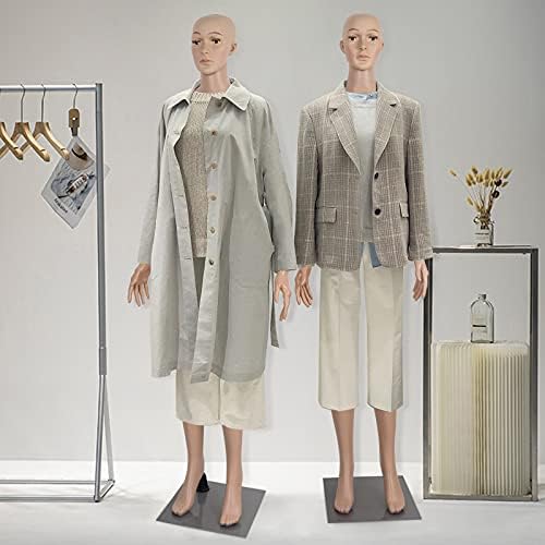 Female Mannequin Full Body Dress Form Stand 69 Inch Adjustable Plastic Detachable Mannequin Stand Realistic Display Head Metal Base (69 Inches-A) - Image 5