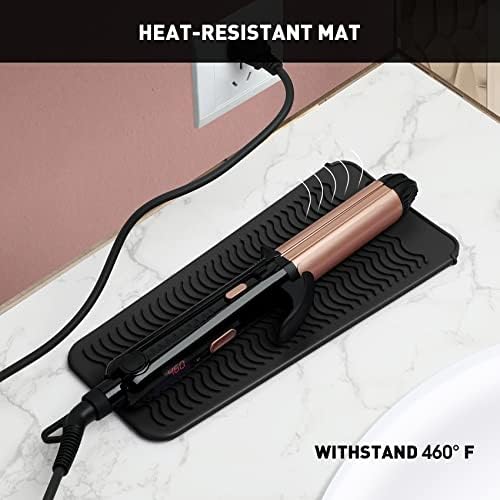 ZAXOP Resistant Silicone Mat Pouch for Flat Iron, Curling Iron,Hot Hair Tools (Black) - Image 4