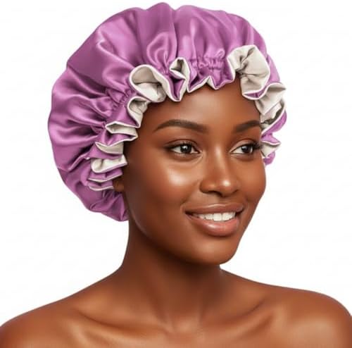 Silk Satin Hair Bonnet for Sleeping Reversible by PrettyRobes