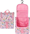 Remobia Hicol Cute Cartoon Hanging Kids Toiletry Bag Children Travel Cosmetic Makeup Organizer Wash Bag Shower bag Over Night Bag Camping Shaving Kit Bag for Boys & Girls (Mermaid Pink) by Remobia+Hicol