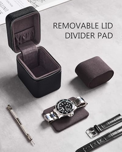 ProCase Single Watch Travel Case for Men, Portable Watch Holder -Black - Image 4