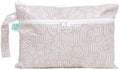 Bumkins Waterproof Wet Dry Clutch Bag for Baby, Travel, Swim Suit, Cloth Diapers, Pump Parts, Pool, Gym Clothes, Toiletry, Hook to Stroller, Daycare, Zip Reusable Bag, Packing Pouch, Boho Beige by Bumkins