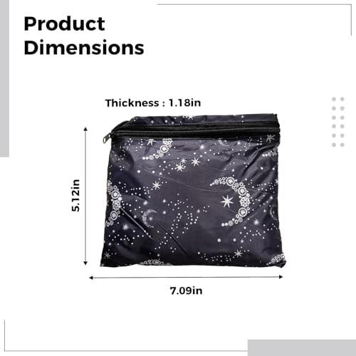 Hair Dryer Cap, Polyester Diffuser with Drawstring Closure, Warm Air Design, Portable Zipper Bag, Stylish Starry Sky Print - Image 2