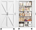 Yizosh 71" White Metal Kitchen Storage Cabinet,Garage Tool Storage Cabinets by Yizosh