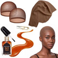 Leelosp Latex Bald Cap Kit for Adults Wig Cap Spirit Gum Kit by Leelosp