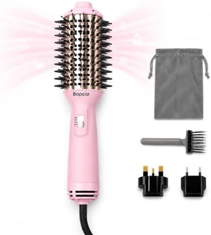 Bopcal Dual Voltage Hair Dryer Brush, 2 Inch Mini Blowout Brush by Bopcal