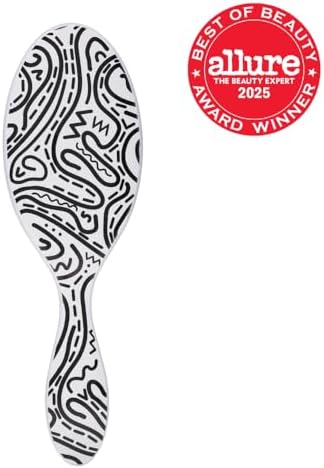 Wet Brush Original Detangler Hair Brush, Hipster Doodle, Ultra-Soft IntelliFlex Bristles, Detangling Bristles Glide Through Tangles (Wet & Dry Hair), Women & Men (Pack of 1) - Image 2