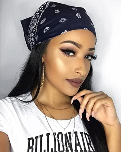 TOBATOBA Hairband, 5 Pcs Bandanas for Women Elastic Headbands, Hair Kerchief Head Scarf, Non Slip Paisley Headbands Hair Accessories for Women Girls - Image 5