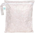 Bumkins Waterproof Wet Bag for Baby, Travel, Swim Suit, Cloth Diapers, Pump Parts, Pool, Beach, Gym Clothes, Toiletry, Hook to Stroller, Daycare, Zipper Reusable Wetdry Packing Pouch, Boho Beige by Bumkins