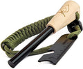 Fire Starter - 3/8" Thick Ferro Rod with Striker and Paracord Wrist Lanyard – Waterproof Flint Fire Steel Survival Lighter for Your Camping, Hiking and Backpacking Gear by TexasBushcraft