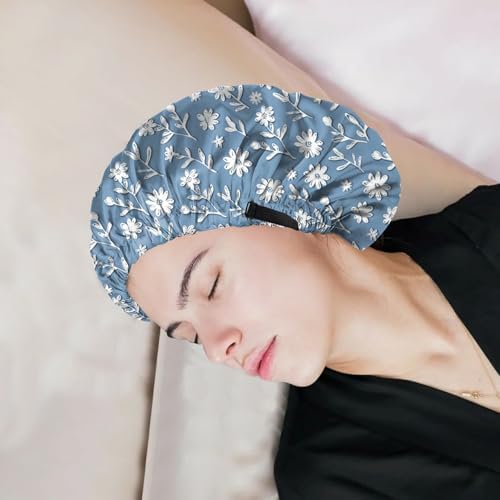 Satin Hair Bonnet Silk Bonnet for Sleeping Double Layer Elastic Adjustable Reusable Cute Aesthetic for Women Girls - Image 7