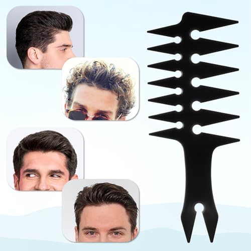 Hair Wide Tooth Comb - Double Sided Detangling Comb for Men's Hairstyling - Image 7