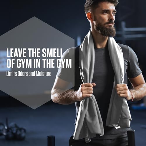 VENTURE 4TH Quick Dry Microfiber Towel for Camping & Gym -Light Gray Medium - Image 5
