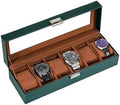 ProCase Watch Box, 6 Slot Mens Watch Display Case, MidnightGreen by ProCase