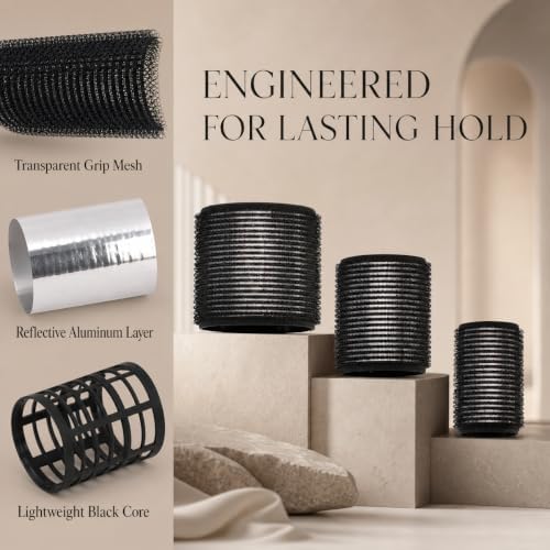 HYOUJIN 9pcs Self-Grip Thermal Hair Rollers Set,Curlers for Women Curls - Image 3
