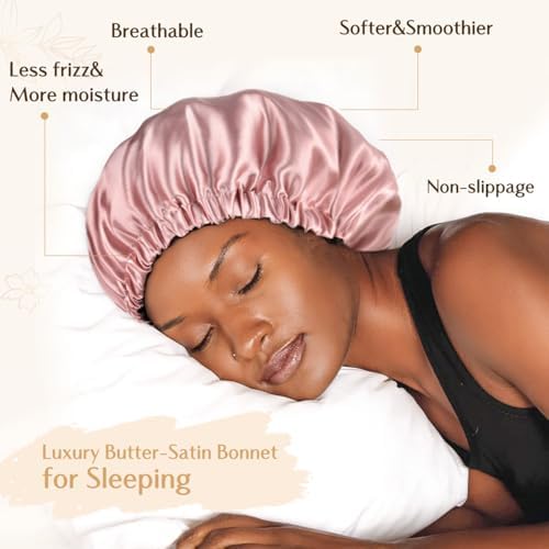 YANIBEST Adjustable Satin Bonnet to Reduce Frizz, Silk Feeling Hair Wrap - Image 5