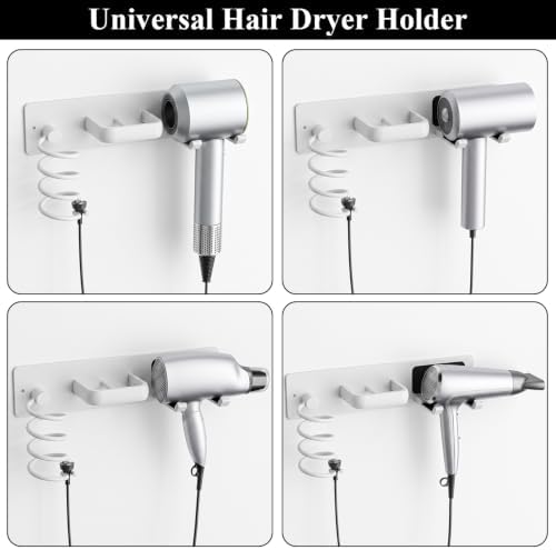 Tindbea Hair Dryer Holder Wall Mount Aluminum Alloy Hot Tools Organizer - Image 4