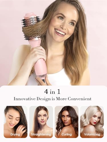LANDOT Hair Blow Dryer Brush One-Step Hot Air Volumizer for Smooth Blowout - Image 3