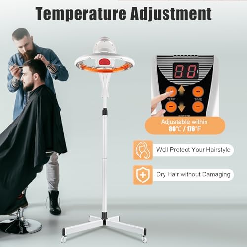 Hair Coloring and Oiling Machine, Stand Hair Dryer, Salon Color Processor Dryer, Orbital Rotary Hair Processor for Beauty Spa Home - Image 4