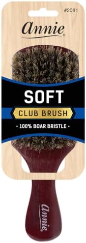 Annie Soft Club 100% Pure Boar Bristle Wave Hair Brush for Men by AnnieInternational