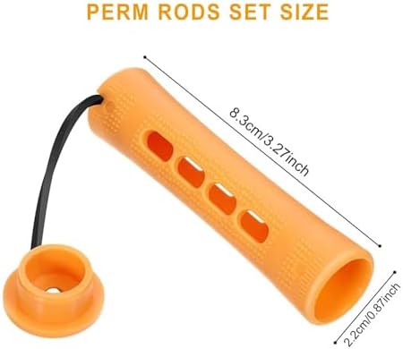 40 Pieces Orange Plastic Perm Rods for Natural Hair Heatless Hair Rollers for Women Hair Roller Curler Styling Tool - Image 3