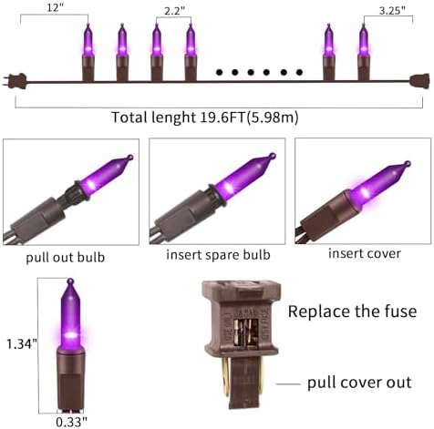 Ultra-Bright Connect End to End Green Christmas Mini Light 300L 63.8Ft(2Sets-Each 150L)UL Listed Incandescent Bulb String Light for Indoor Outdoor Holiday Garden Party Christmas Tree Decor - Image 3