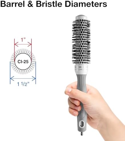 Olivia Garden Ceramic + Ion Round Thermal Hair Brush - Not Electrical - Professional Blowout Brush for Normal to Thick Hair - Image 2