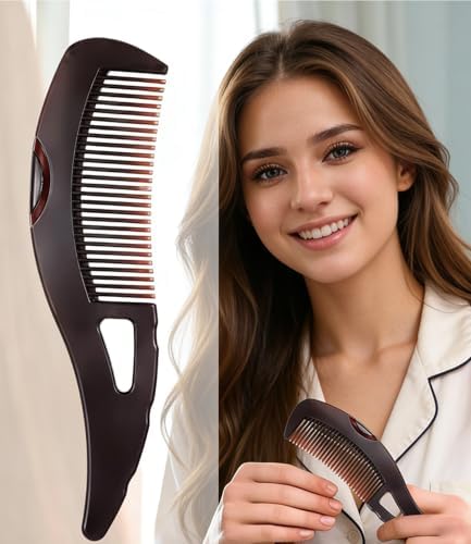 Dandruff Comb with Self-Cleaning Hollow Teeth & Massage Handle Scalp Detox - Image 6