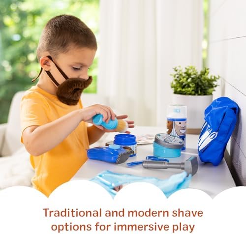 Melissa & Doug Barber Shop 16-Piece Shaving Accessories Pretend Play Set - Image 4