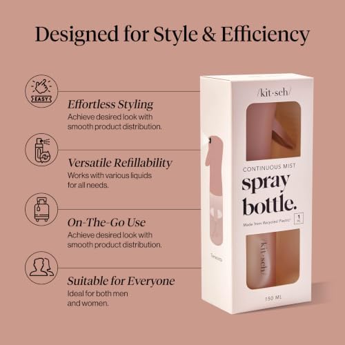 Kitsch Continuous Spray Bottle for Hair – Terracotta, 150ml - Image 3