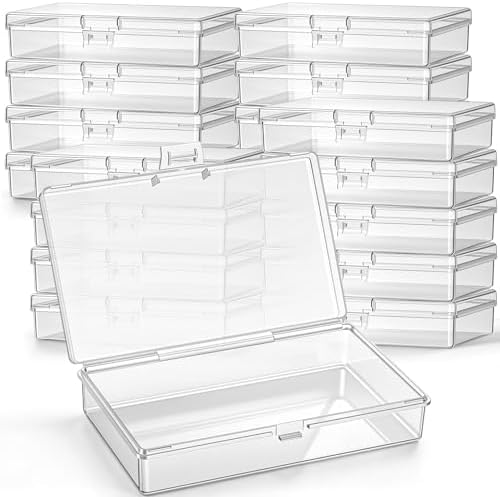 Jetec 18 Pieces Small Clear Plastic Storage Box, 5.2 x 3 x 1.2 Inch by Jetec