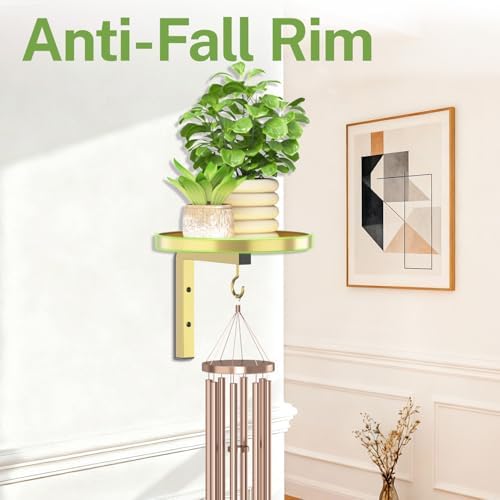 Plant Wall Hanger Holder Set of 2 for Indoor Outdoor, Gold - Image 4