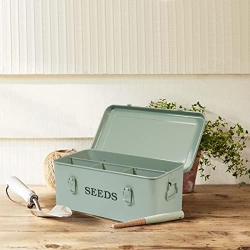 Seed Storage, Metal Seed Box, Seed Storage Organizer Box with Lid & Handle - Image 6