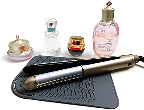 Lessmon Large Heat Resistant Mat for Hair Styling Tools, 11 x 7.5 in, Black - Image 2