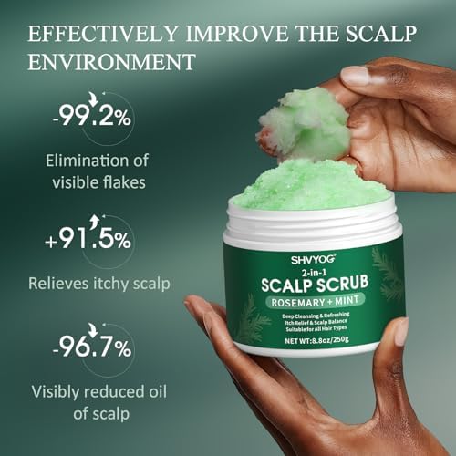 Scalp Scrub, Anti-Dandruff Rosemary Exfoliator Scrub with Scalp Massager - Image 5