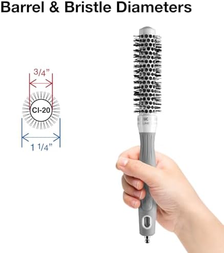 Olivia Garden Ceramic + Ion Round Thermal Hair Brush - Not Electrical - Professional Blowout Brush for Normal to Thick Hair - Image 2